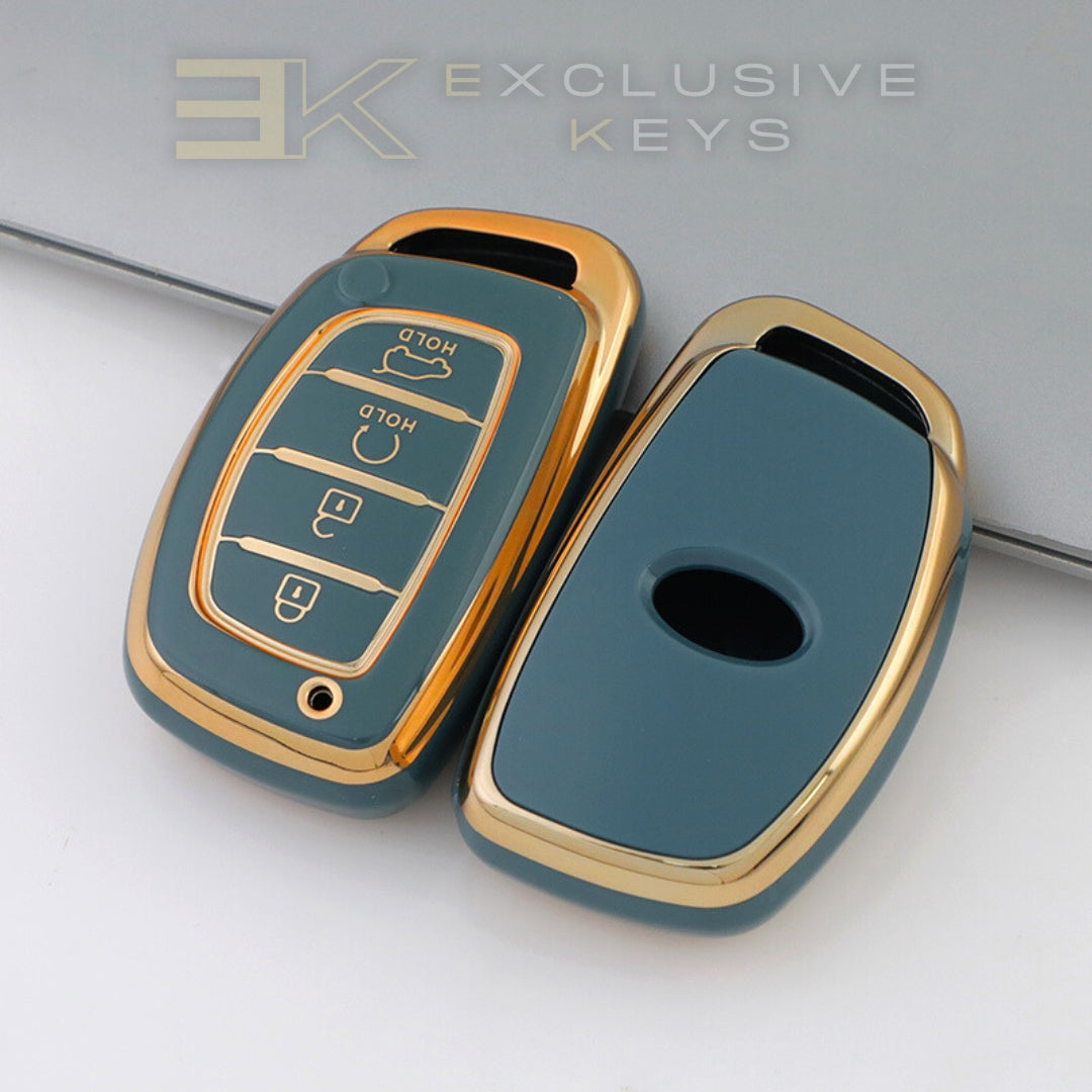 Funda para llave inteligente Hyundai – 4 botones (Arranque remoto + maletero)