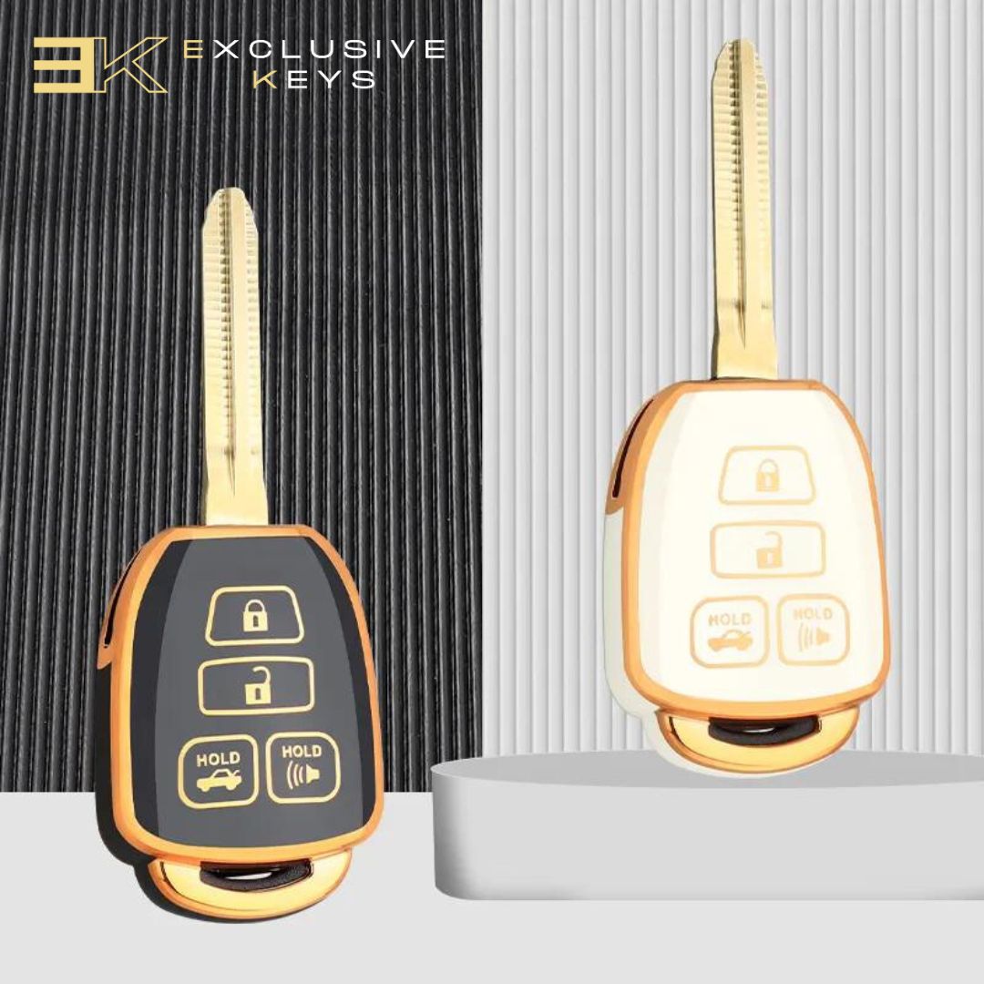Funda para Toyota Prius, Corolla, Yaris, Avensis, Camry y RAV4 (4 botones) (2012, 2013, 2014, 2015, 2016, 2017, 2018)