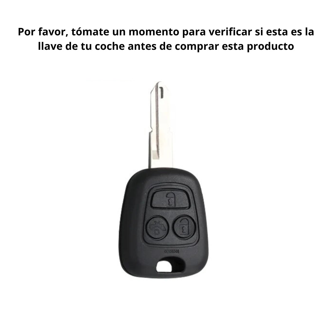 Funda para Peugeot 106, 107, 206, 207, 306, 307, 406 y 407 (3 Botones)