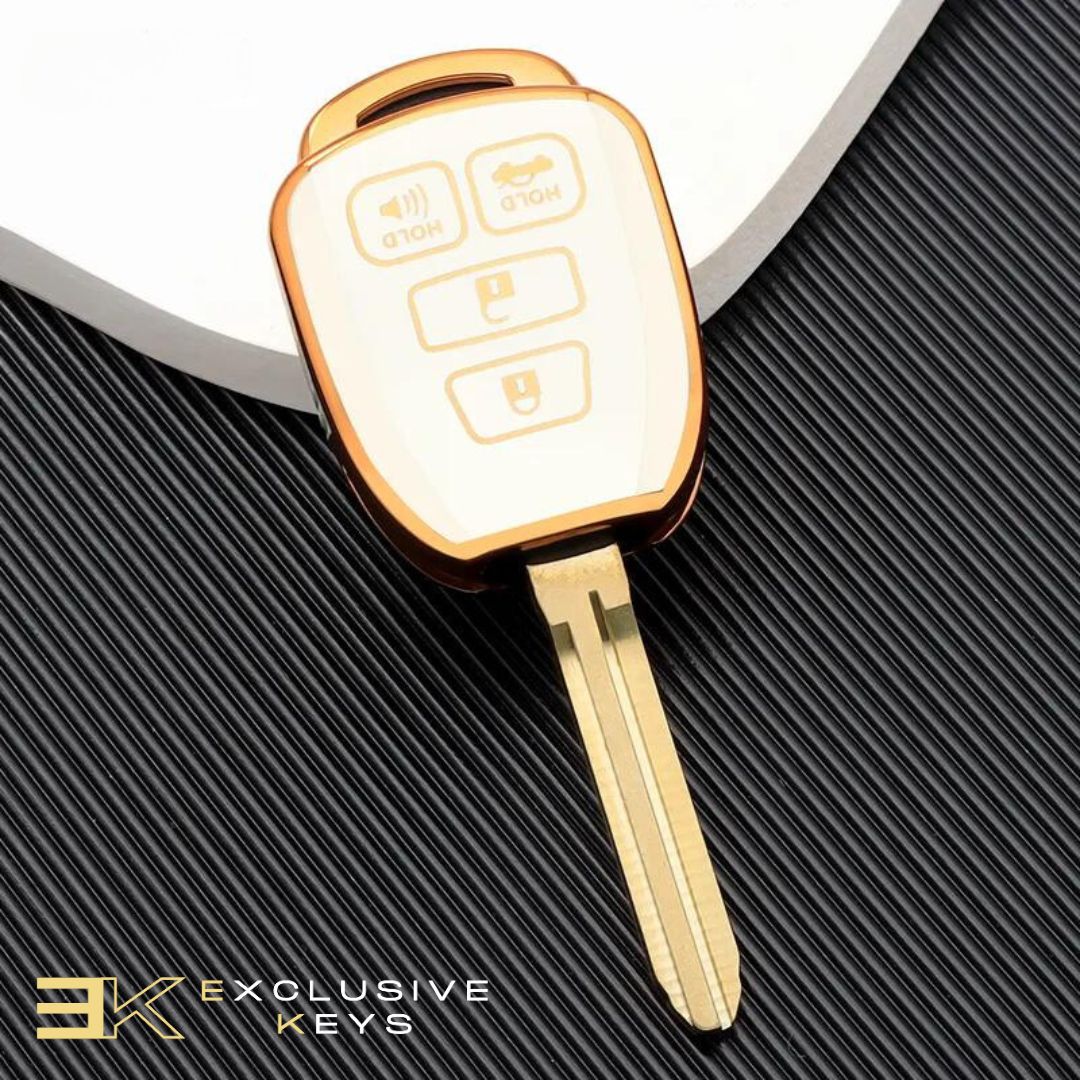 Funda para Toyota Prius, Corolla, Yaris, Avensis, Camry y RAV4 (4 botones) (2012, 2013, 2014, 2015, 2016, 2017, 2018)