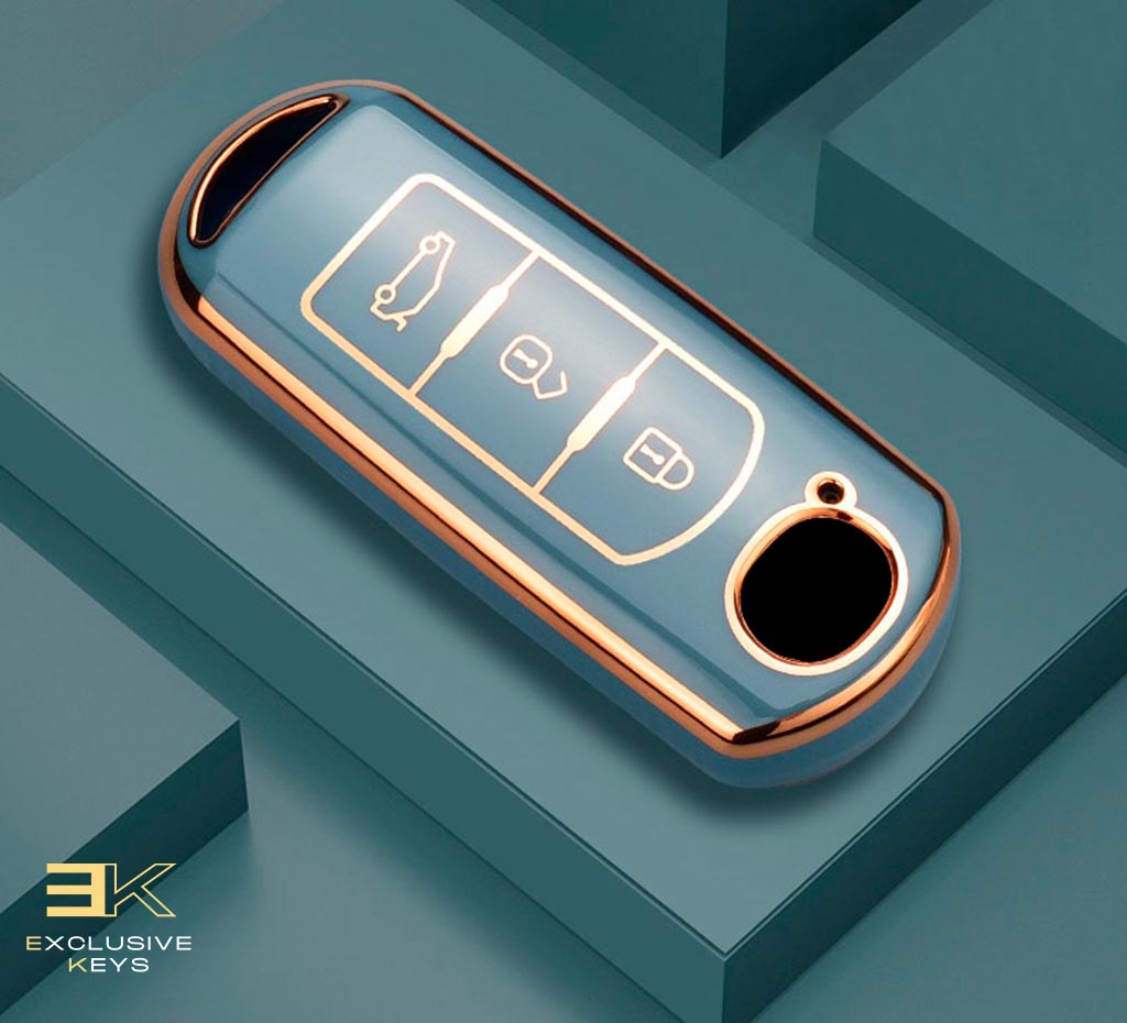 Funda para Mazda 2, 3, 5, 6, BL, BM, GJ, Atenza, Axela, Demio, CX-3, CX3, CX-5, CX5, CX7, CX-9 y CX8 (3 Botones)