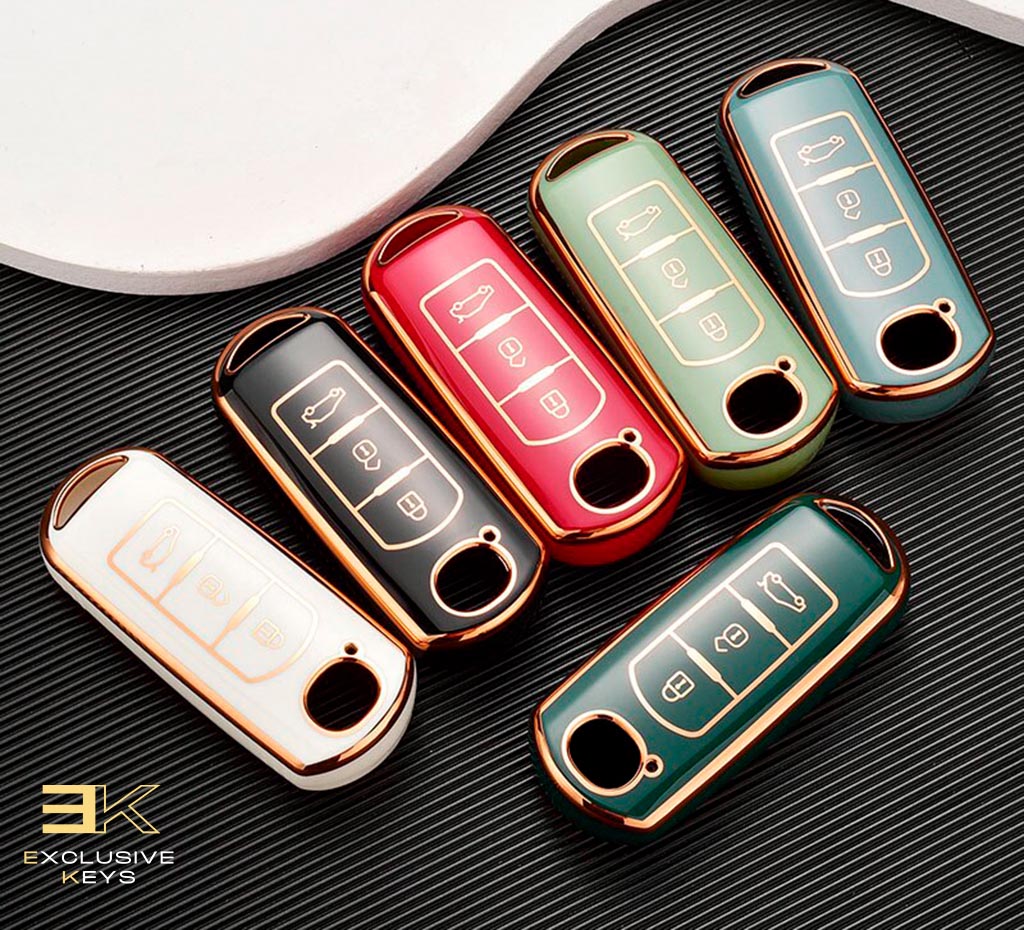 Funda para Mazda 2, 3, 5, 6, BL, BM, GJ, Atenza, Axela, Demio, CX-3, CX3, CX-5, CX5, CX7, CX-9 y CX8 (3 Botones)