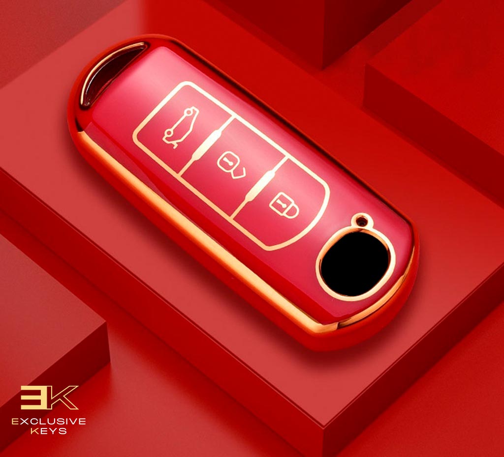 Funda para Mazda 2, 3, 5, 6, BL, BM, GJ, Atenza, Axela, Demio, CX-3, CX3, CX-5, CX5, CX7, CX-9 y CX8 (3 Botones)