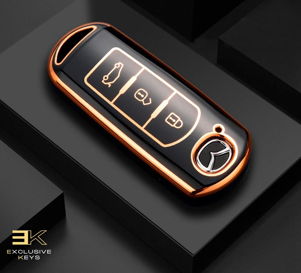 Funda para Mazda 2, 3, 5, 6, BL, BM, GJ, Atenza, Axela, Demio, CX-3, CX3, CX-5, CX5, CX7, CX-9 y CX8 (3 Botones)