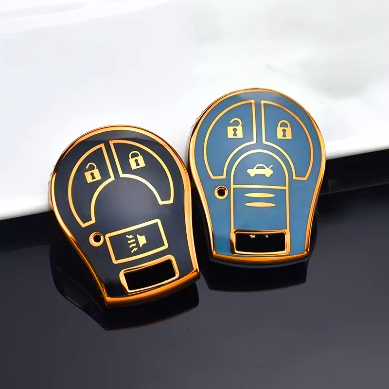 Funda para Nissan Juke, Micra, Qashqai, March, Rogue, Maxima, Terrano, Cube, Pathfinder, Altima, Sentra, Tiida (3 botones)