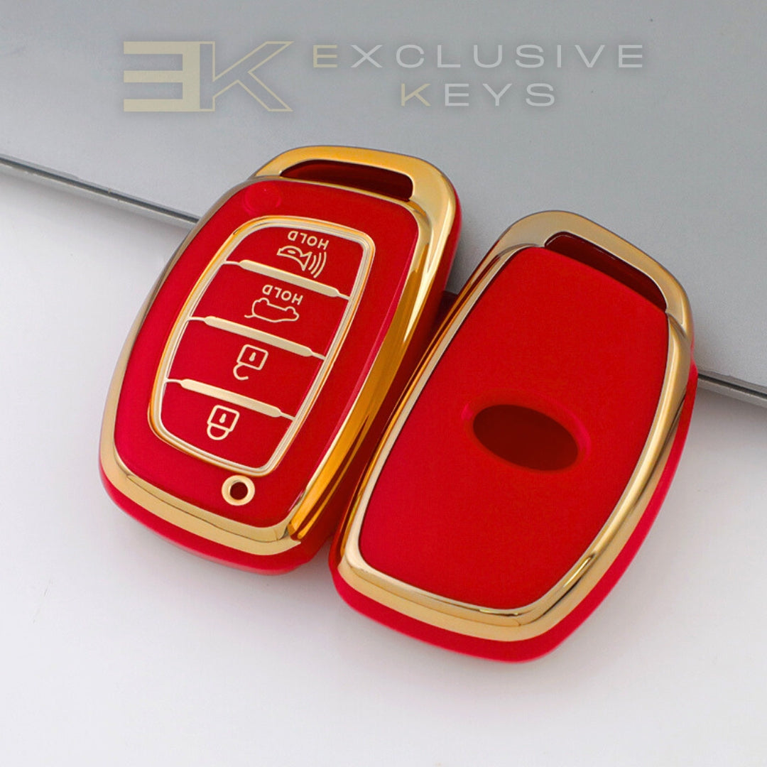 Funda para llave inteligente Hyundai – 4 botones (Maletero + Alarma)