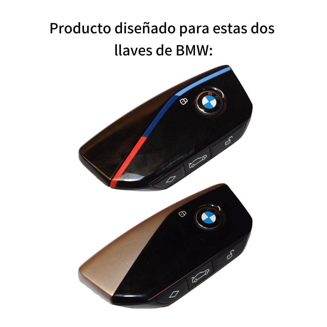 EASYANT Funda de cuero para llavero BMW X5 X6 X7 i7 xi 7 Series compatible  con la nueva funda para llavero BMW 2023 2024, color negro