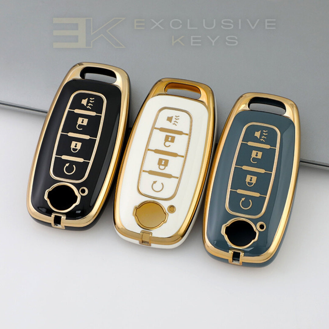Funda para llave inteligente Nissan – 4 botones (Arranque remoto)