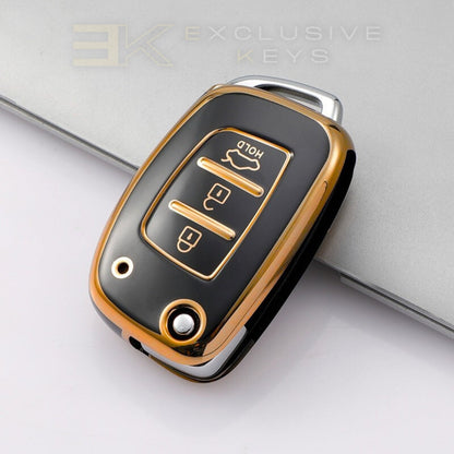 Funda para llave Hyundai – 3 botones (Maletero HOLD – Botón inferior)