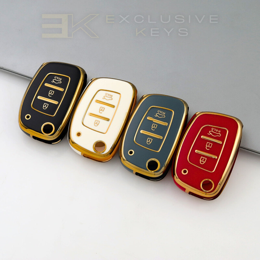 Funda para llave Hyundai – 3 botones (Maletero HOLD – Botón inferior)