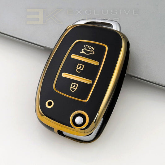 Funda para llave Hyundai – 3 botones (Maletero HOLD – Botón inferior)