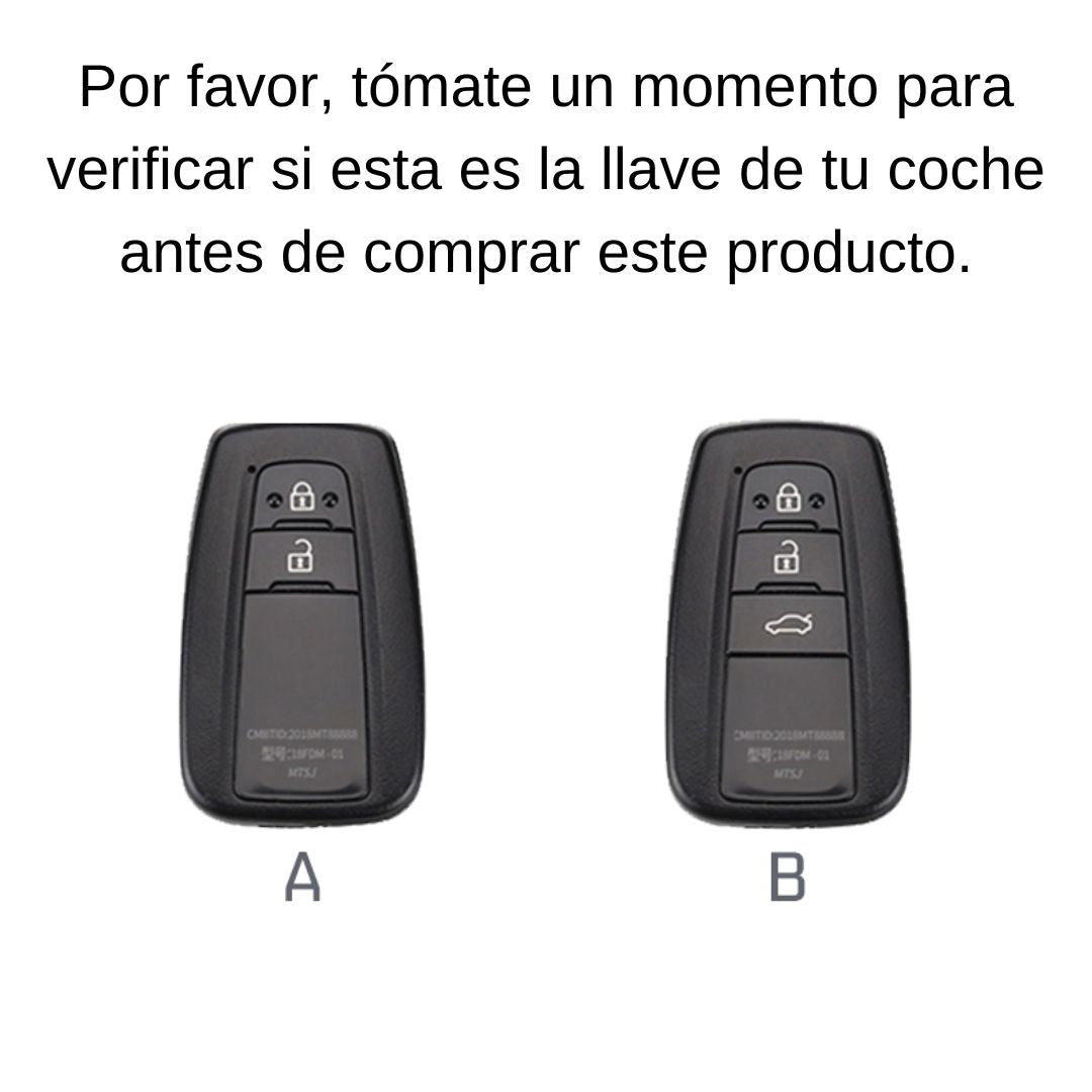 Funda para Toyota Corolla, Prius, Camry, CHR, C-HR, RAV4, Altis, Land Cruiser y Prado (3 Botones)